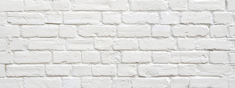 white painted brick